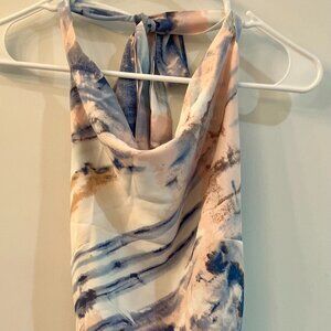 NWT pink/blue Marble Halter dress by Hello Molly